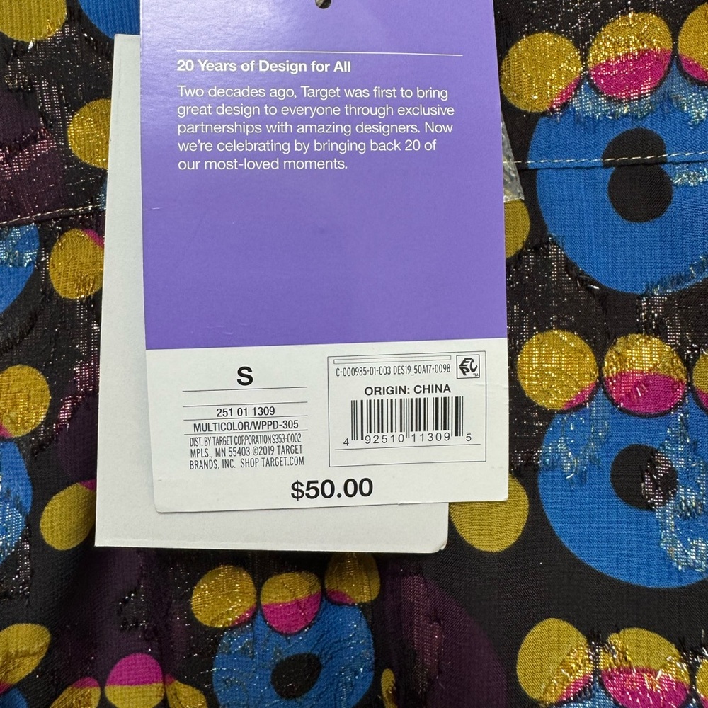 Anna Sui Colorful Patterned Mini Dress. 20th anniversary target collab - Picture 12 of 12